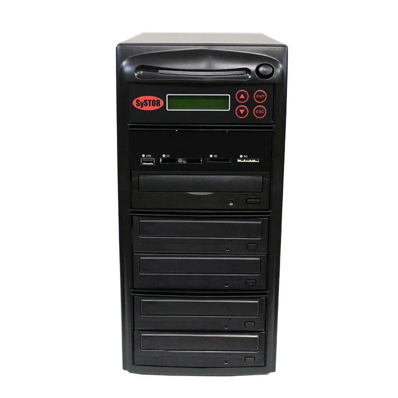 Systor Multi Media Center - Flash Memory Drive (USB/SD/CF/MS/MMC) to Disc Backup   1 to 4 SATA Blu-Ray Duplicator