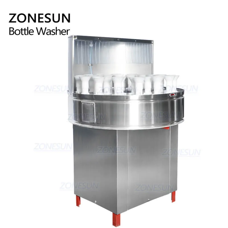 ZONESUN ZS-WB32 Semi Automatic Rotary Milk Water Wine Bottle Washing Machine